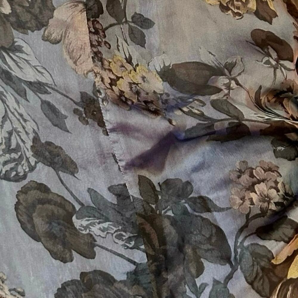Vintage banana republic 100% silk navy floral maxi dress - Picture 4 of 5